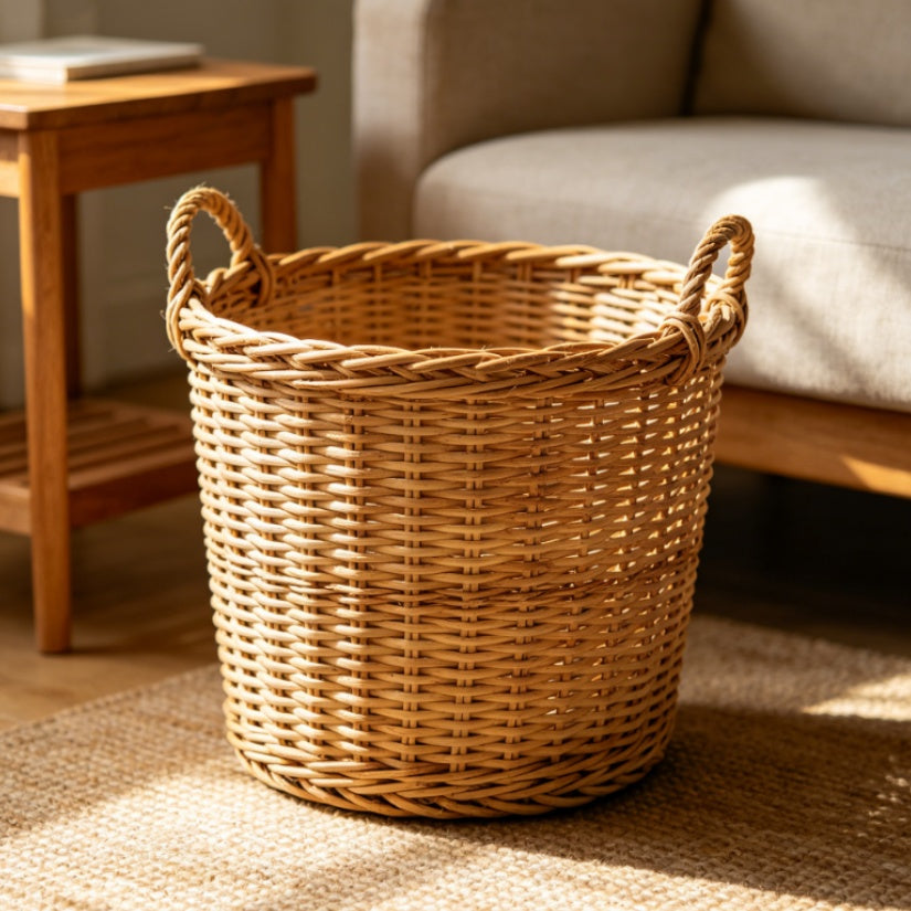 Handmade Rattan High-end Laundry Basket